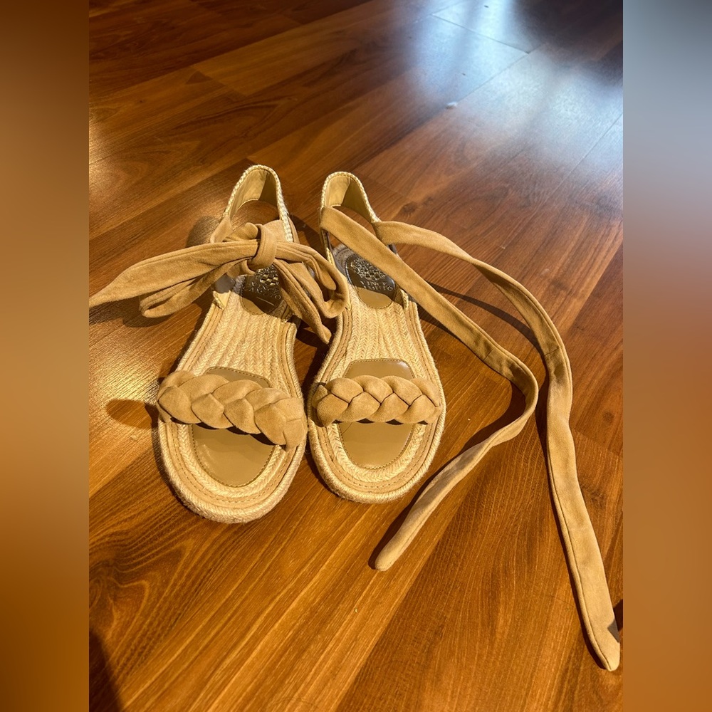 Vince Camuto Tan Braided Flat Sandal